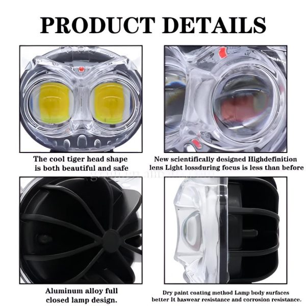 Owl led Light For Bikes Metal Body. waterproof, long rang
