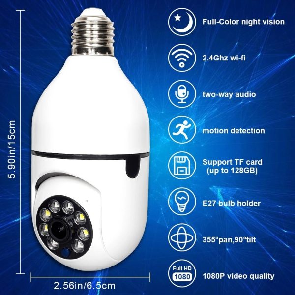 Wifi bulb PTZ camera